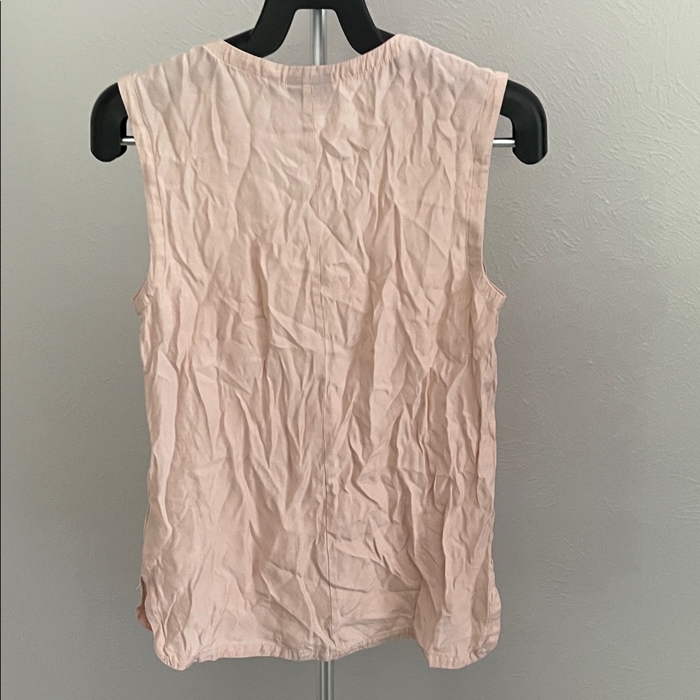 Kate Spade Saturday Light Pink V-Neck Silk Sleeveless Blouse - Picture 6 of 8